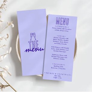 Handskriven ritad Retro Modern Bröllop i fetstil Meny
