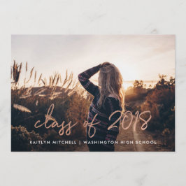 Handskriven Ro Guld | Två foto-Studentfester Inbjudningar