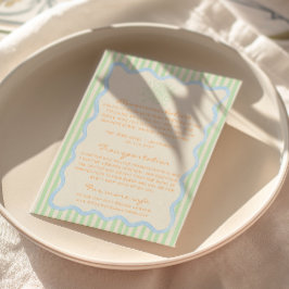 Handskriven Roligt för den visemiska Bröllop- Tilläggskort