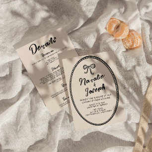 Handskriven Roligt för Vintage modern allt på en B Inbjudningar