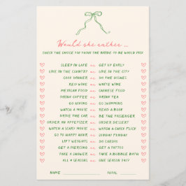 Handskriven Rosa av Grönt skulle hon hellre spela