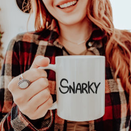 Handskriven svart bläck Snarkig humor Magisk Mugg