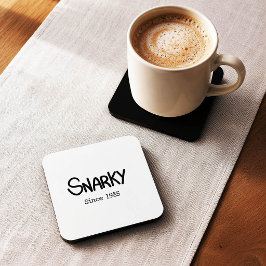 Handskriven svart bläck Snarky humor Underlägg Papper Kvadrat