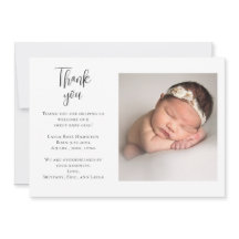 Handskriven Tack för babybabyskor