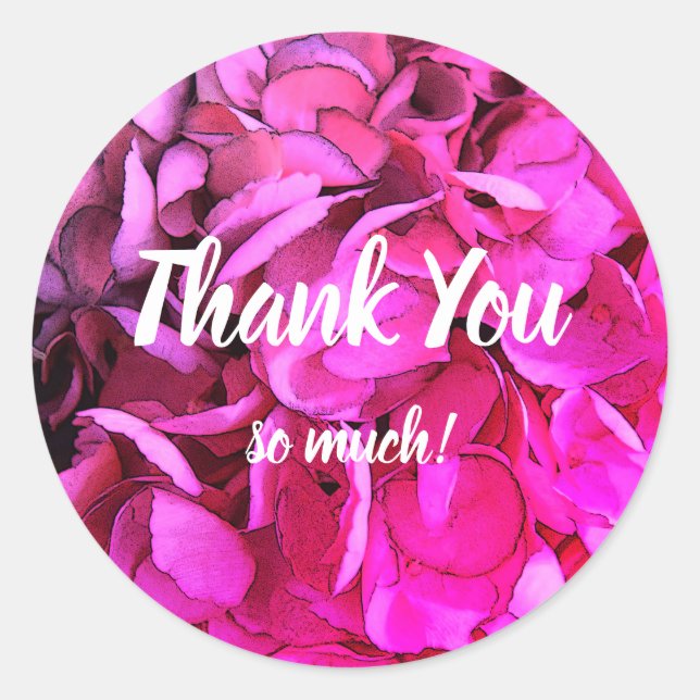 Handskriven Tack så mycket! Etiketter (Framsida)