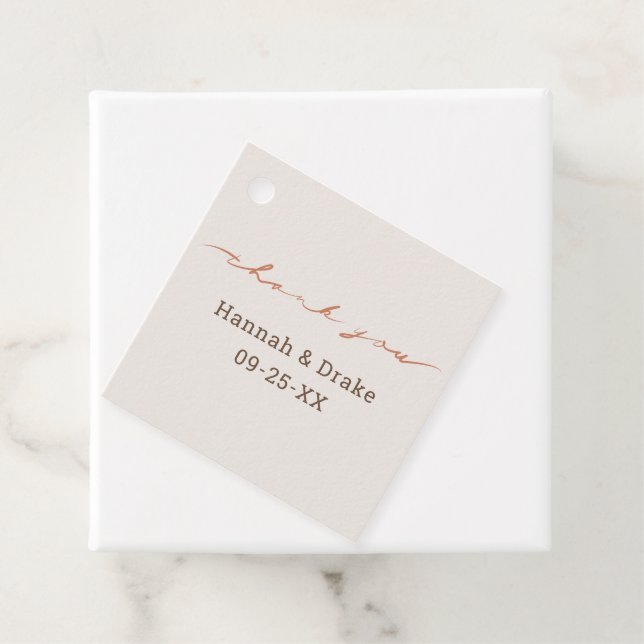 Handskriven Tacksägelse Manus Gåvor Etiketter (På plats)