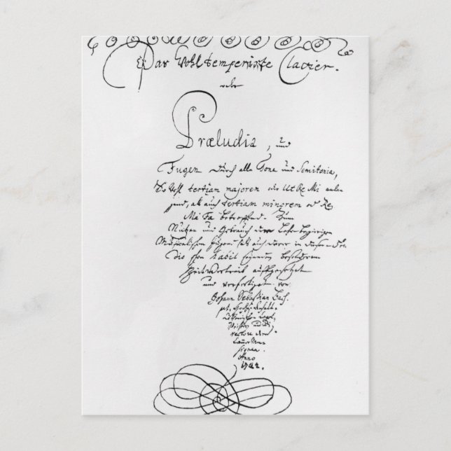 Handskriven titelsida för den vältemperaturerade vykort (Framsida)