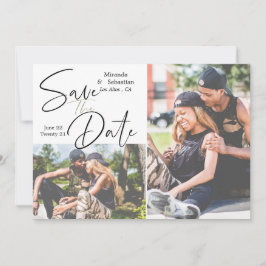 Handskriven typografi 2-foto för Avslappnad Spara Datumet