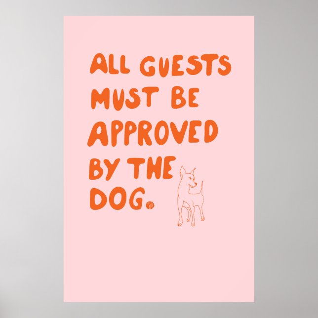 Handskriven typografi med illustration av hund poster (Framsidan)