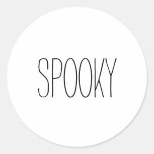Handskriven typografi söt Halloween Runt Klistermärke