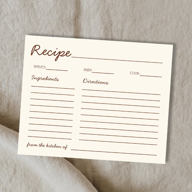 Handskriven typsnitt Brun Recept för bruden (Handwritten Font Brown Recipe For The Bride)
