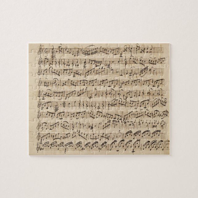 Handskriven Vintage Lakan Music Puzzle Pussel (Horisontell)