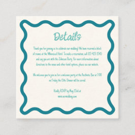 Handskriven Whimsical Vågigt Gräns Bröllop-informa Tilläggskort