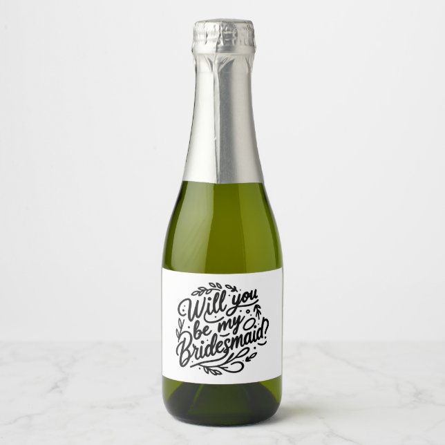Handskrivet Bridesmaid Frieri Mini Champagne (Framsida)