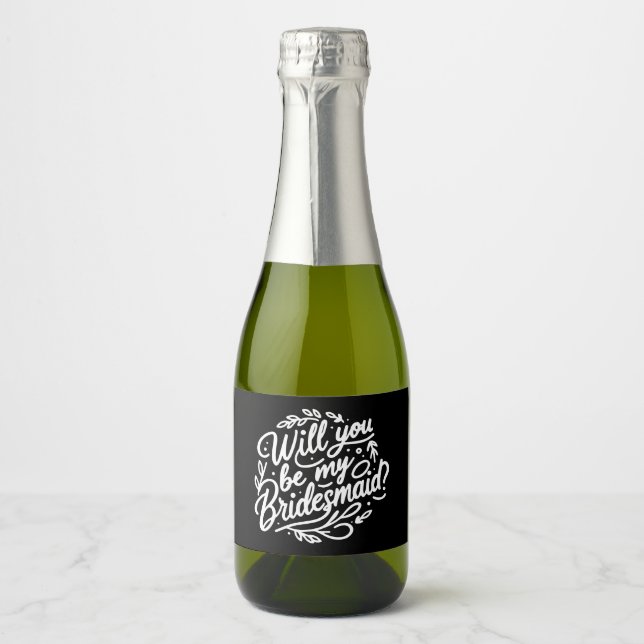 Handskrivet Bridesmaid Frieri Mini Champagne (Framsida)