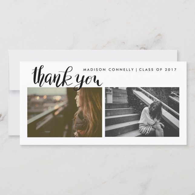 Handskrivet doktorand- foto för modernt tack (Framsida)