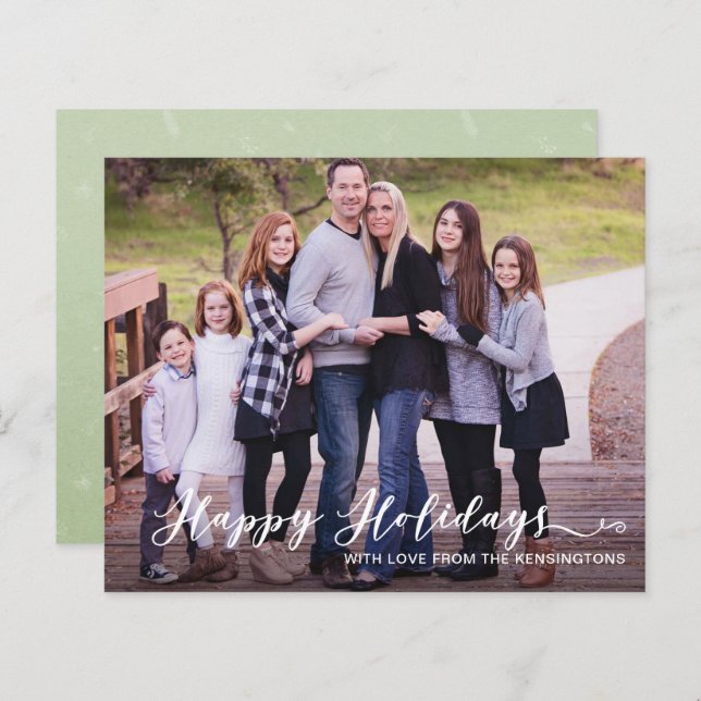 Handskrivet foto för budgetmodern Glad helg (Fram/baksida)