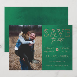 Handskrivet foto för Rustik Grönt Spara datum Datumet