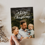 Handskrivet foto i god jul julkort<br><div class="desc">Det här moderna och chic julfotokortet har handstil med ditt foto för ett unikt utseende av ett slag. Baksidan levereras med en fin punkt mönster och ett blanksteg för ett andra foto. Gör fotot(er) som du kärlek har till ett personlig helgdag-kort i år som de också kommer från kärlek. Snabbt...</div>