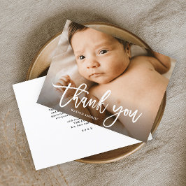 Handskrivet fotopapport Baby - tackkort