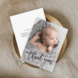 Handskrivet fotopapport Baby - tackkort