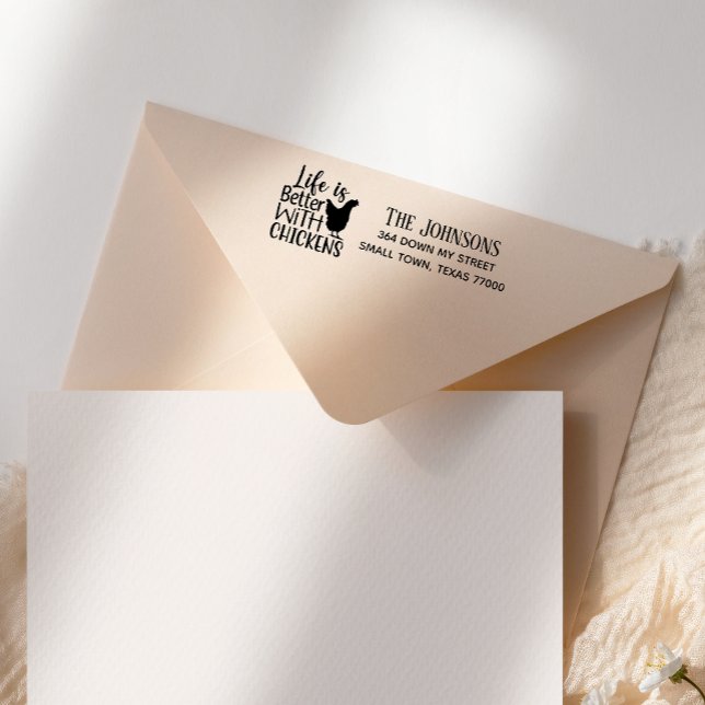 Handskrivet kuteriliv är bättre med kycklingar självfärgande stämpel (Skapare uppladdad)