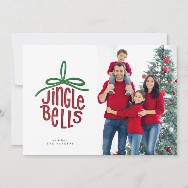 Handskrivet, målat ornamentfoto av Jingle Klockor (Framsida)