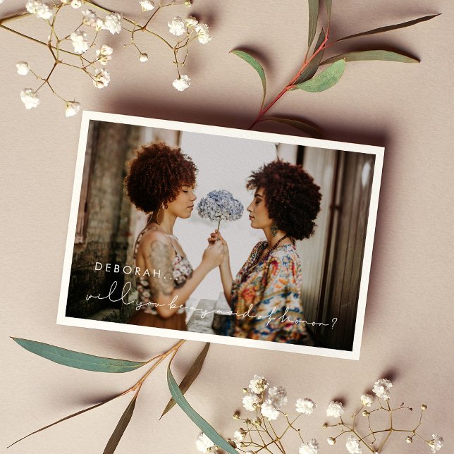 Handskrivet minsta frieri för Maid of honor Inbjudningar (Skapare uppladdad)