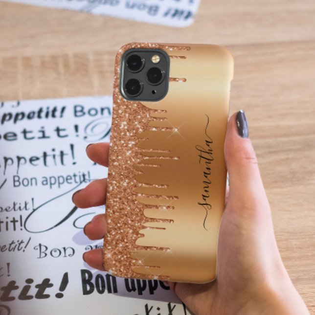 Handskrivet namn Terra Cotta jordnära glitterdropa (Skapare uppladdad)