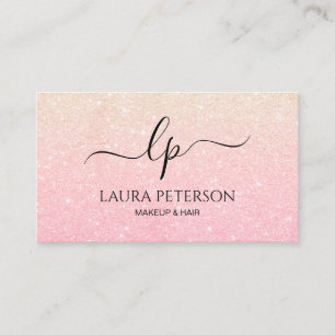 Handskrivet rosa guld- glitter skrivar calligraphy visitkort