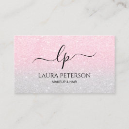 Handskrivet rosa guld- glitter skrivar calligraphy visitkort