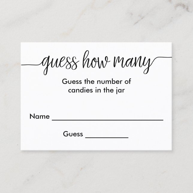 Handskrivet skript anger hur många kort (Framsida)