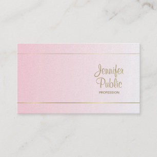 Handskrivet skript Calligraphy Glamor Luxury Visitkort