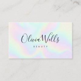 Handskrivet skript för abstrakt Iridescent Visitkort