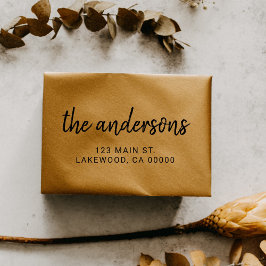 Handskrivet skript för Avslappnad-pensel Självfärgande Stämpel