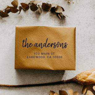 Handskrivet skript för Avslappnad-pensel Självfärgande Stämpel