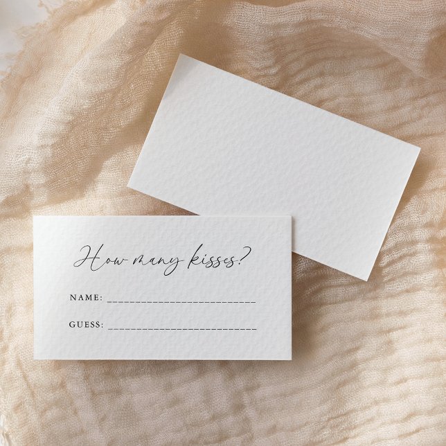 Handskrivet skript för elegant hur många Kisses-sp Tilläggskort (Skapare uppladdad)