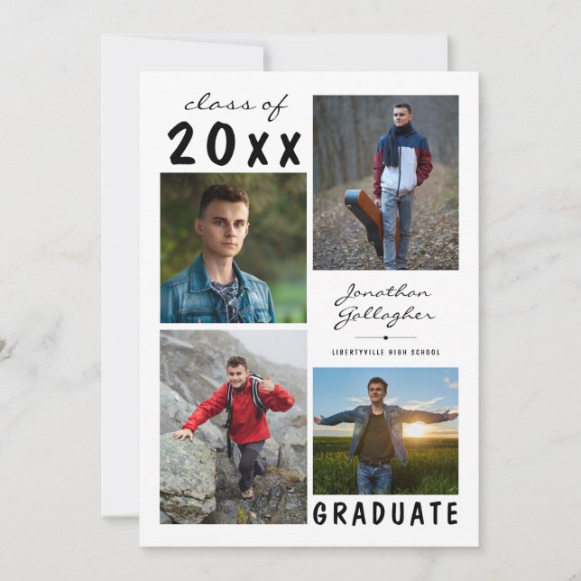 Handskrivet skript för Studenten 5-foto Meddelande (Framsida)