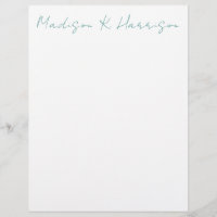 Handskrivet skript Namn Letterhead-Pappert för Fär