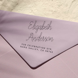 Handskrivet skript Namn och enkel Returadress Stämpel