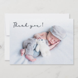 Handskrivet skript Nyfödd Baby Photo Tack Kort