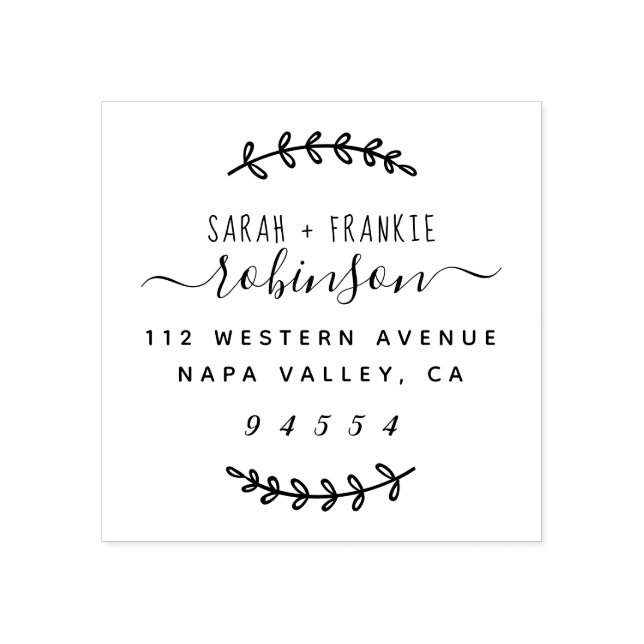 Handskrivet skript, Returadress, skrivet par Stämpel (Tryck)