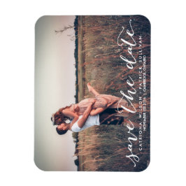 Handskrivet skript Spara datum magneter