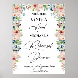 Handskrivet skript Välkommen till vår repetitionsm Poster