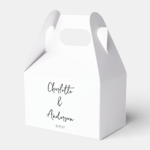 Handskrivet skript Whimsical White Personligt bröl Presentaskar