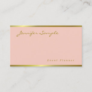 Handskrivet skriva rosa guld- modern elegant visitkort