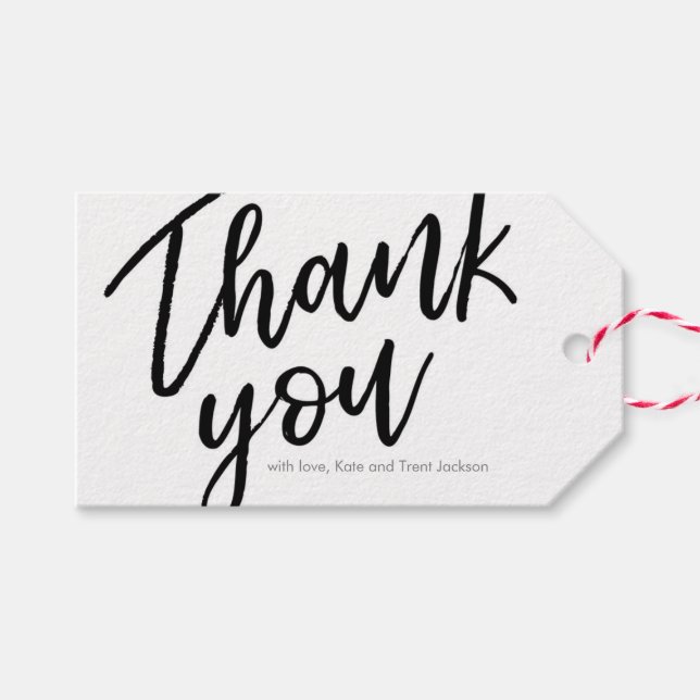 Handskrivet tack märkre | Favorittaggar Presentetikett (Framsidan (Horizontal))