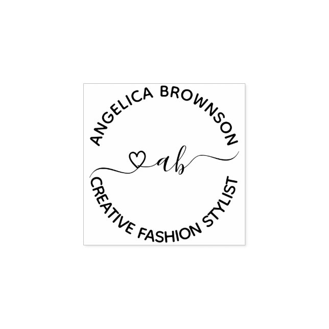 Handskrivet teckenhjärta stämpel (Tryck)