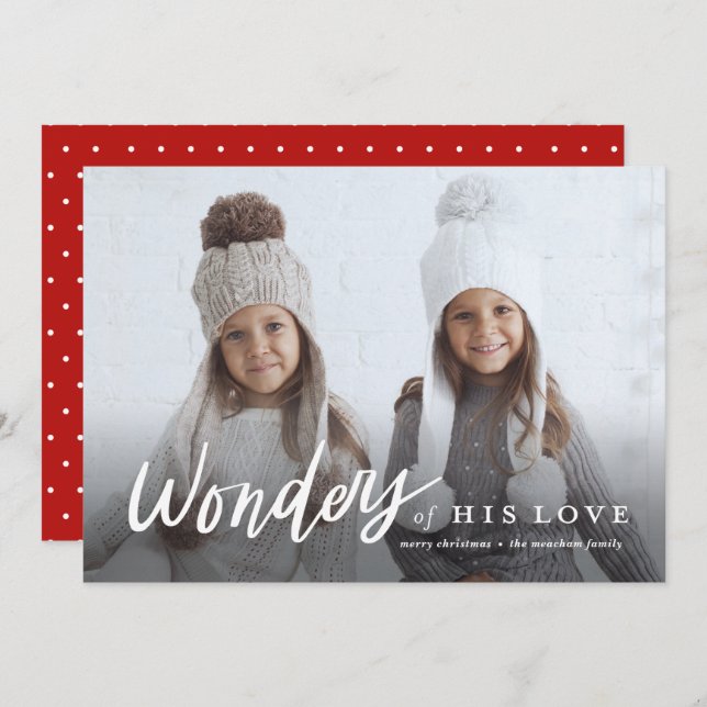 Handskrivet underverk av Hans Kärlek Religiösa Julkort (Fram/baksida)