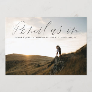 Handskrivet Vågrät Foto Spara datum Inbjudningar
